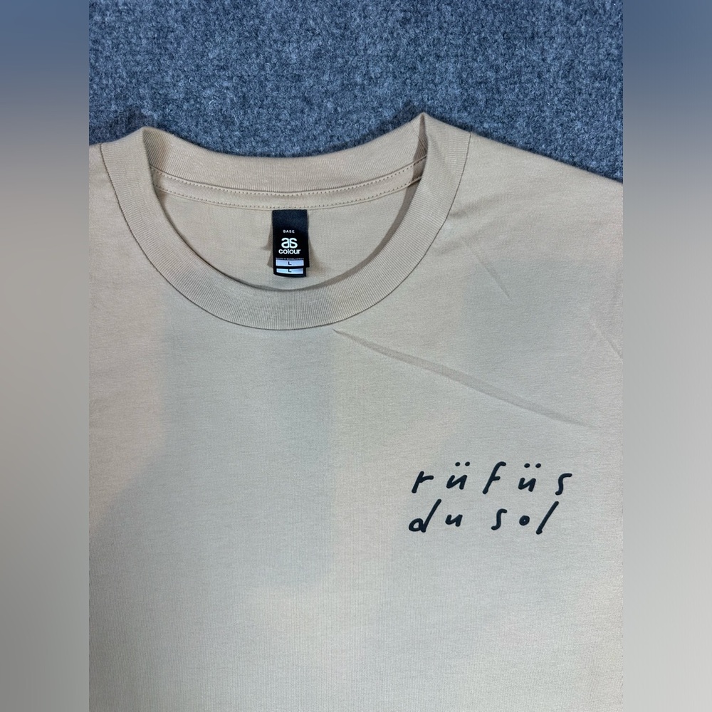 COPY - Rufus Du Sol Solace Tour Long Sleeve Shirt Men’s Size L Tan EDM Music.